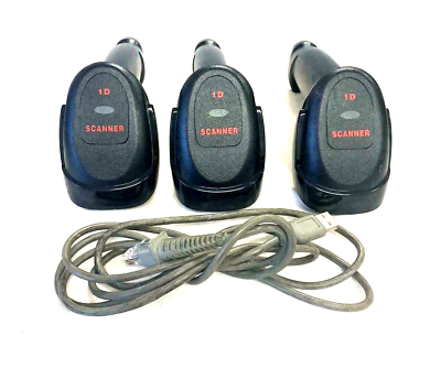 LOT OF 3 Inateck USB 1D Barcode Scanner 650nm laser diode $99.39