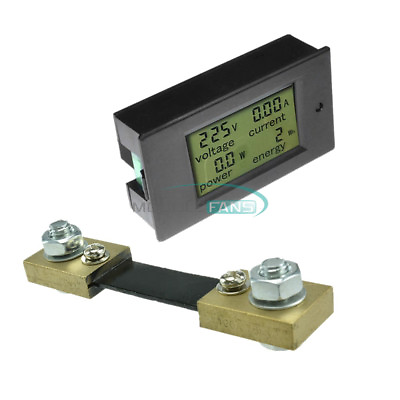 #ad 100A LCD Digital Volt Watt Current Power Meter Ammeter Voltmeter MeterShunt $13.59