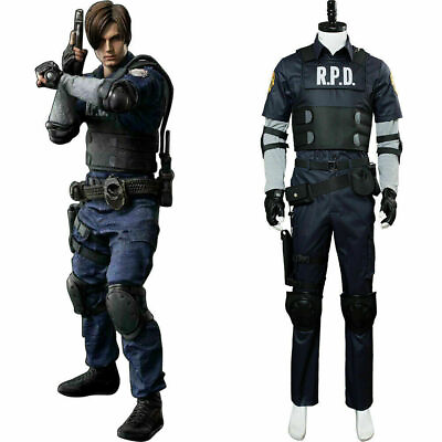 #ad Leon Scott Kennedy Police Cosplay Costume Biohazard Re:2 Resident Evil Outfits $163.68