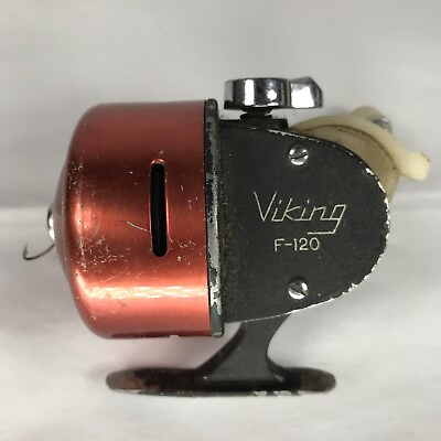 #ad Vintage Viking F 120 Closed Face Fishing Reel Working Good Condition $29.90