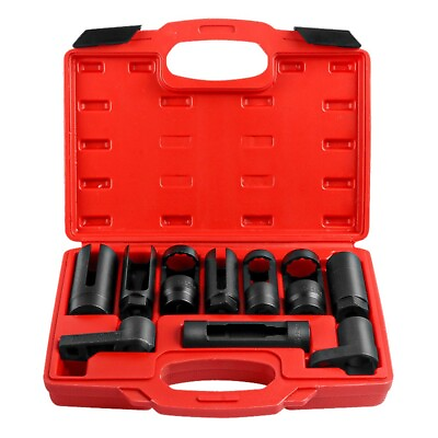 #ad 10PCS Sensor Socket Kit Tool Oxygen Sensor Pressure Wrench Socket Removal Tool $205.96