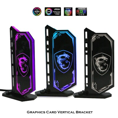 DIY Vertical GPU Bracket RGB Acrylic Graphics Card HolderVGA Stand GPU Support $53.62