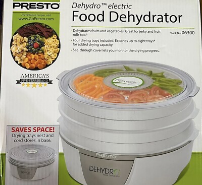 #ad Presto Dehydro 06300 Electric Food Dehydrator White NEW $29.99