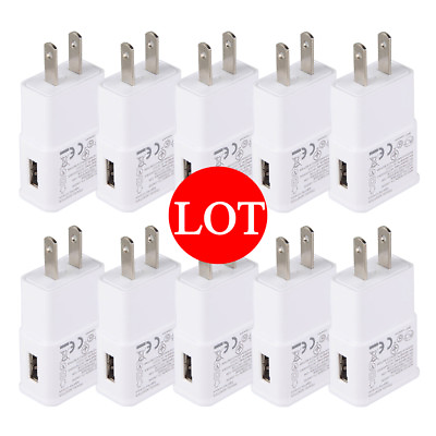Lot USB Power Adapter AC Home Wall Charger US Plug For Samsung Galaxy Phones $4.64