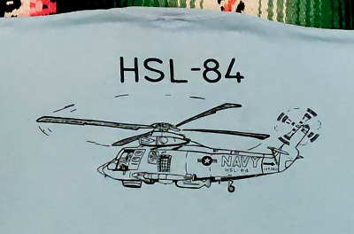 #ad Vintage 80s HSL 84 Navy Thunderbolts Helicopter Single Stitch Pocket T USA Large $14.99