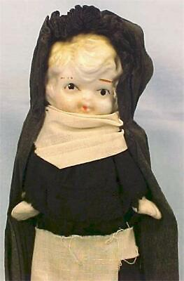 #ad Vintage Catholic Nun Sister Doll All Bisque Blonde Hair Clothes Japan Small $44.99