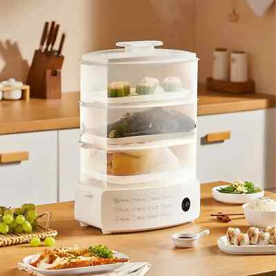 #ad 3 Tier Electric Food Steamer: Cook Multiple Dishes Simultaneously $53.98