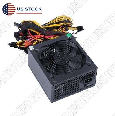#ad 2200W Mining Power Supply Mining Rig Power Supply For Mining Eight Graphic Cards $176.99