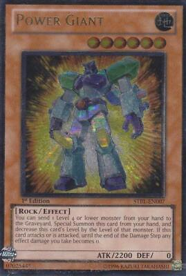 #ad Yugioh MP Power Giant STBL EN007 Ultimate Rare 1st Edition Moderately Pla $4.72