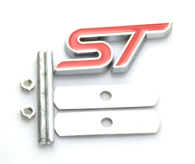 #ad 1x 3D Metal Car Auto Front Hood Grille Badge Emblems For Red ST Sports Racing $12.99