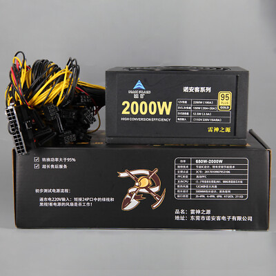 #ad 2000W Modular GPU Mining Power Supply Miner 220V PSU For Mining Rig 220V $71.85