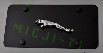 #ad Jaguar Front Auto Heavy Duty Vanity Stainless Metal License Plate Frame $29.99