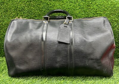 #ad #ad Louis Vuitton Epi Keepall 45 Travel Boston Bag Black $579.99