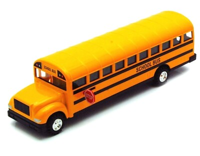 #ad large Yellow School Bus Diecast Model pull back action openable doors 8.5 inch $16.95