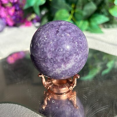 #ad Natural lepidolite Purple mica Ball Quartz Crystal Sphere Home Decor $18.00
