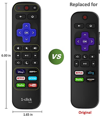 Remote for All Roku TV for Roku Express 4K Ultra Box Roku 4 3 2 1 NOT Stick $12.99