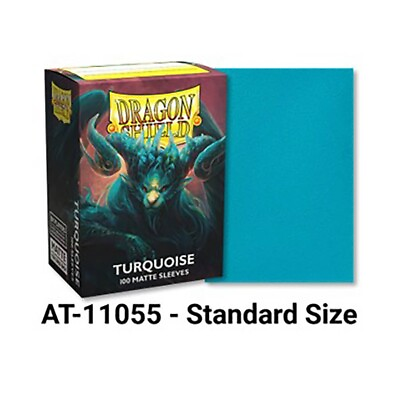 #ad Matte Turquoise 100 ct Dragon Shield Sleeves Standard Size VOLUME DISCOUNT $13.14