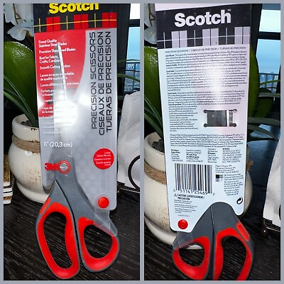 #ad ✂️Scotch 3M Precision 8 inch Scissors Smooth Cutting Action Brand New ✂️ $8.99