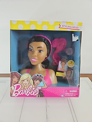 #ad Barbie Styling Head Doll Fab Friends African American Black Hair 7 Piece Toy NEW $34.99