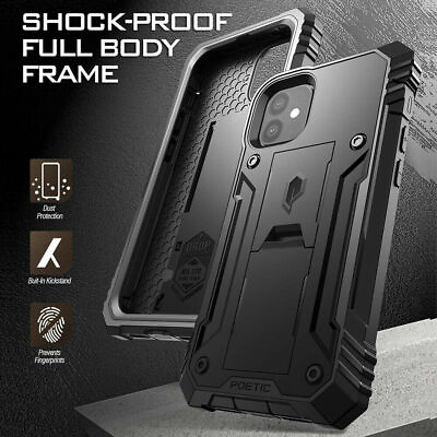 #ad For iPhone 12 Mini Case Heavy Duty Shockproof Cover with Screen Protector Black $7.92