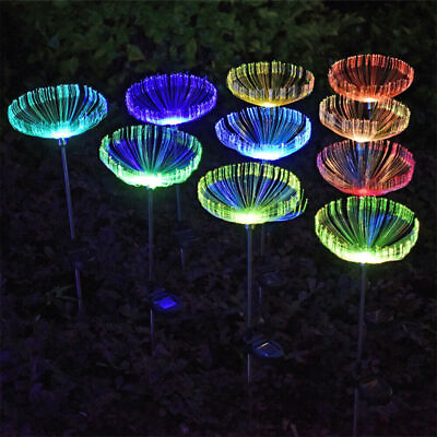 #ad Jellyfish Fiber Light Solar Garden Light Outdoor Landscape Outdoor Lawn Lights $21.43