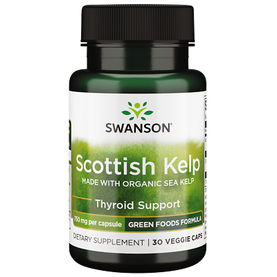 #ad Swanson Scottish Kelp Made with Organic Sea Kelp 750 mg 30 Veggie Capsules $8.67