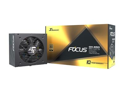 #ad Seasonic FOCUS 850W 80 Plus Gold Power Supply Full Modular Fanless GX 850 $104.99
