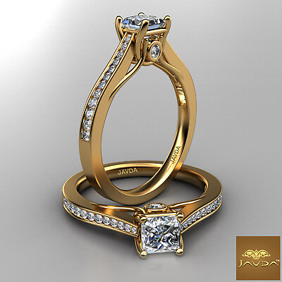 #ad Princess Cut Trellis Diamond Engagement Prong Bezel Set Ring GIA E VS1 1.02 Ct $4599.00