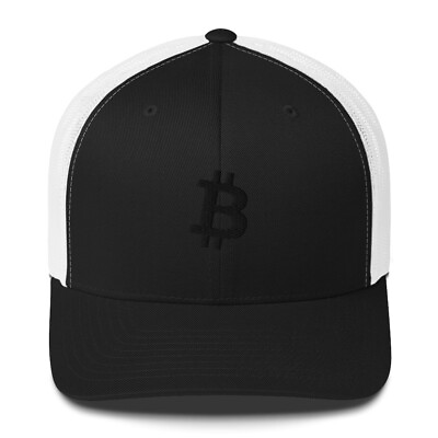 #ad Subtle Bitcoin Black Trucker Cap BTC Crypto Trader Gift Embroidery Hat $34.98