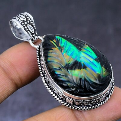 #ad Ethiopian Opal Gemstone 925 Steling Silver Jewelry Pendant 2.13quot; S092 $9.99