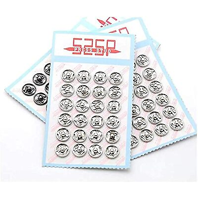 #ad 288Sets Lot Sew On Presssnap Buttons Metal Snap Fastener Buttons Press Button $21.89