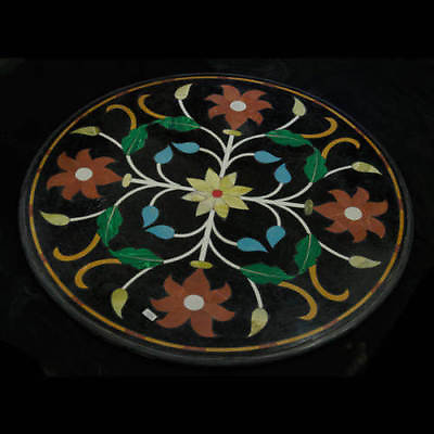 #ad 24quot; Table Top round pietra dura Inlay Work art handmade home garden decor $897.81