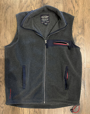 #ad Abercrombie amp; Fitch XL Mens Fleece Vest Jacket Gray Warm Vintage Y2K $29.95