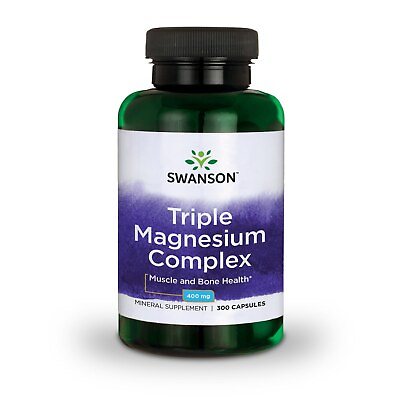#ad Swanson Triple Magnesium Complex Capsules 400 mg 300 Count $17.39