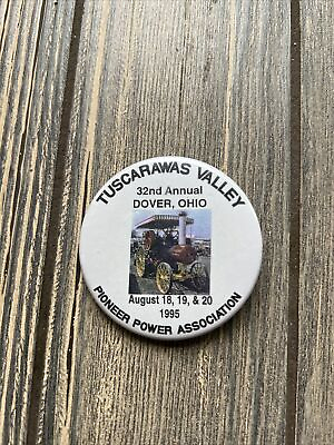 Vintage Pin Button Tuscarawas Valley Dover Ohio 1995 Pioneer Power Association $9.74