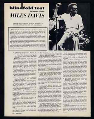 #ad Miles Davis Blindfold Test Down Beat 1970s Cutting GBP 14.75