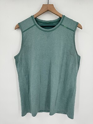 #ad Lululemon Metal Vent Tech Shirt Muscle Tank Top Heather Green Mens Size Large L $27.99