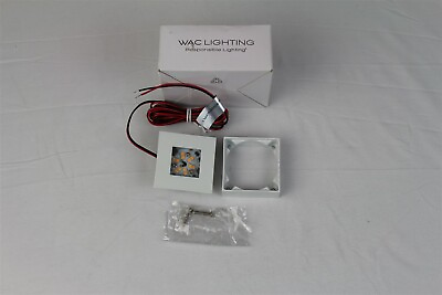 #ad WAC Lighting 3000K LED Square Button Light With Housing – White HR LED87S WT $25.89