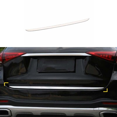 #ad Rear Tailgate Trunk Lid Chrome 1X Cover Trim Titanium Fit For Benz 2020 2022 GLE $130.37
