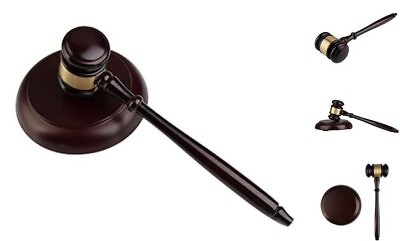 #ad Wooden Gavel and Sound Block perfet for Judge Lawyer Auction Sale Style01 $23.02