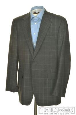 #ad CANALI Recent Gray Check 100% Wool Blazer Sport Coat Jacket EU 54 US 42 L $48.75