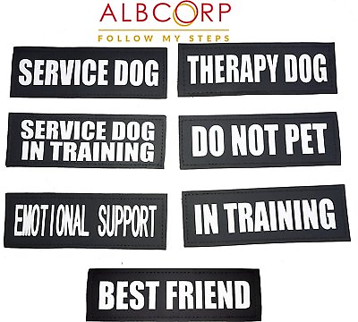 #ad Reflective SERVICE DOG PatchesIN TRAININGDO NOT PET EMOTIONAL SUPPORTTHERAPY $7.95