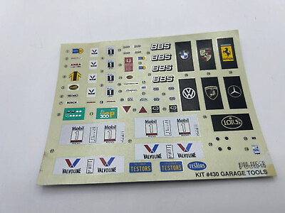 #ad Revell Testers FUJIMI garage tools Original Parts model kit Decal Sheet 1:25 $9.99