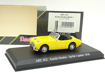 #ad Detail Cars 1 43 Austin Healey Sprite I Spider 1958 Jaune EUR 38.00