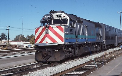 #ad Original Train Slide Caltrain F 40 #914 11 1990 San Francisco CA #8 $4.50