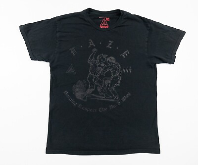 Faze Clan Shirt Men#x27;s Medium Black Short Sleeve Gaming Graphic Tee Adult Casual $17.99