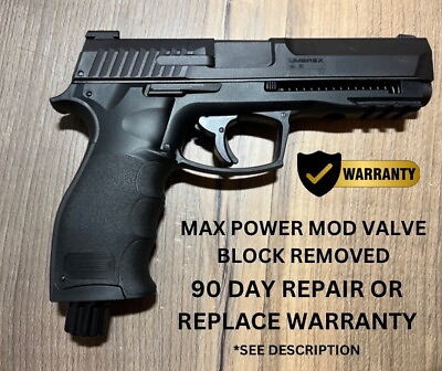 #ad BLACK T4E HDP50 Rubber Ball Pistol No Valve Block MAX POWER MOD $179.99