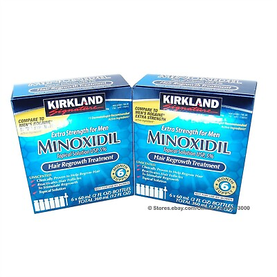 #ad Kirkland Extra Strength Men Hair Regrowth Solution Minoxidil 5% 12 Month Supply $51.98
