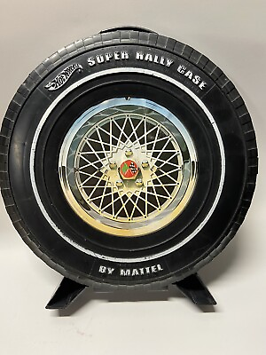 #ad Vintage 1968 Hot Wheels Wheel Shaped 24 Car Super Rally Carrying Case $25.91