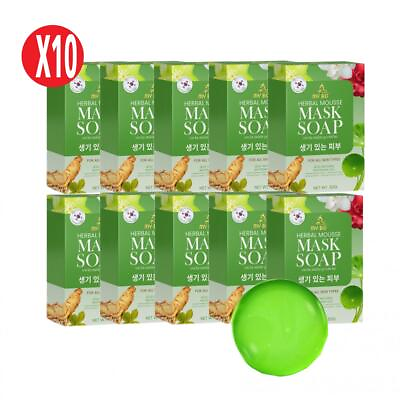 #ad 10X My bo Herbal Mousse Mask Soap Antioxidants Reduce Freckles Acne 50g.X10 $79.00